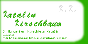 katalin kirschbaum business card